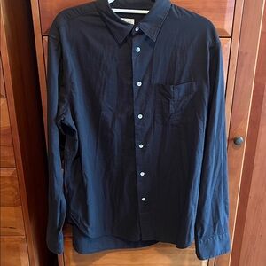 Rag & Bone NY Standard Issue Black  Long Sleeve Button-down Shirt - Sz L